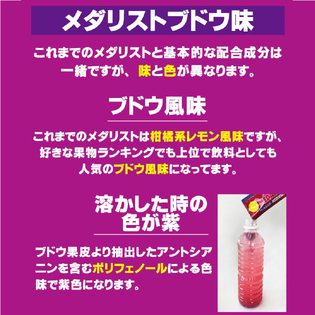 MEDALIST/メダリスト ブドウ味 500mL用【12袋入り】