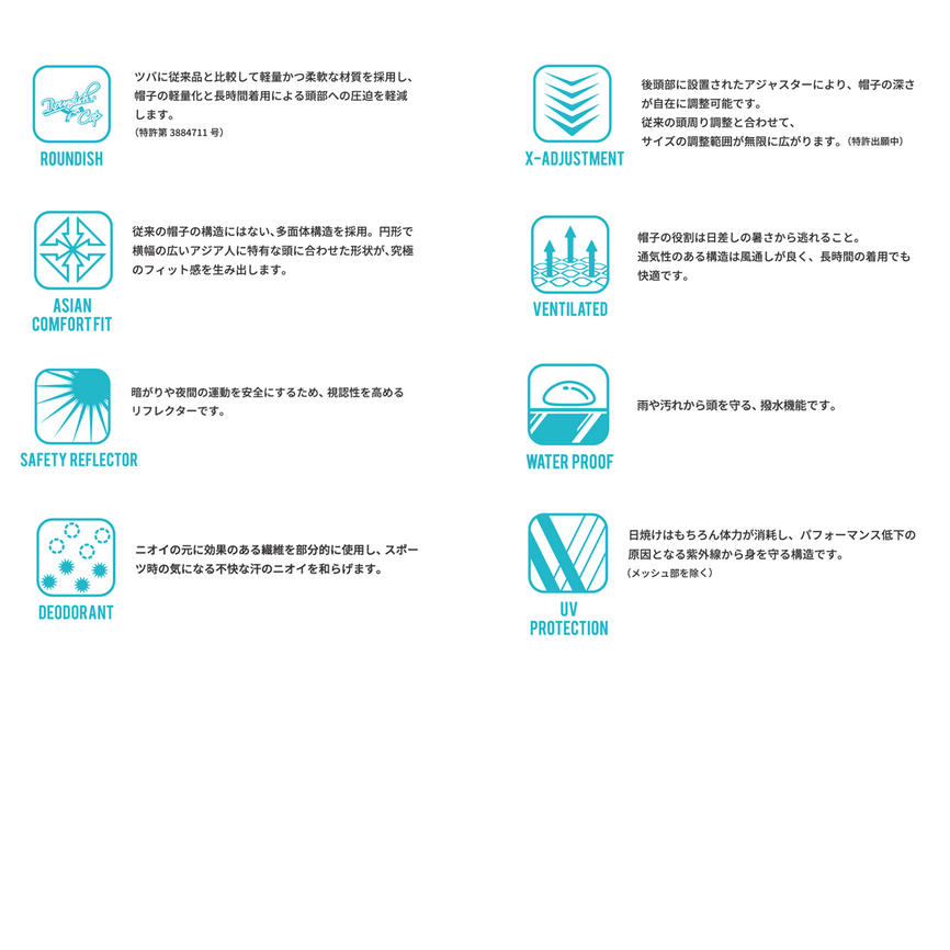 FEELCAP/フィールキャップ (FC-010) X-WIND AND SHADE CAP