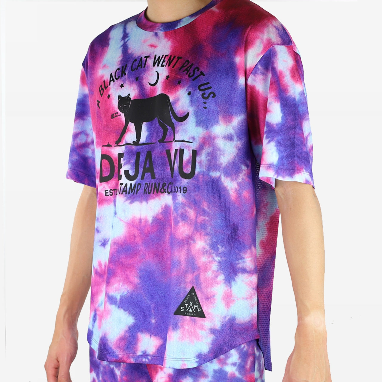 【30% OFF】2025冬 STAMP/スタンプ(ユニセックス)  WIDE TEE "DEJAVU TIE DYE BLACK/PINK"(Mサイズ/大阪店)