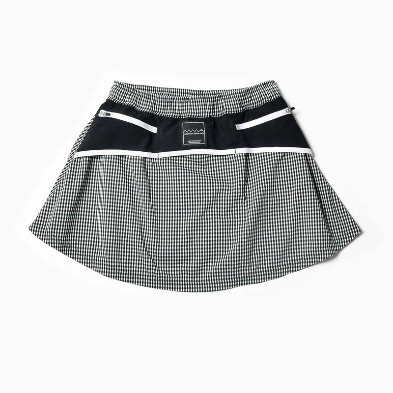 【2025 夏】MMA/マウンテンマーシャルアーツ Women's Front Pleats Run Skirt(Black Check)【名古屋店のみ】
