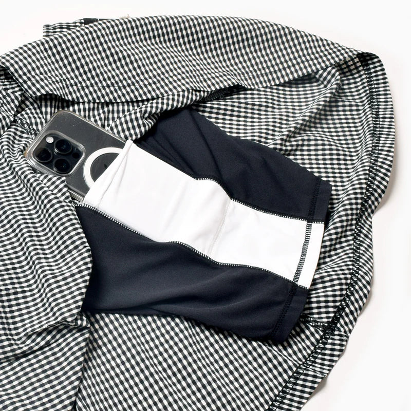 【2025 夏】MMA/マウンテンマーシャルアーツ Women's Front Pleats Run Skirt(Black Check)【名古屋店のみ】