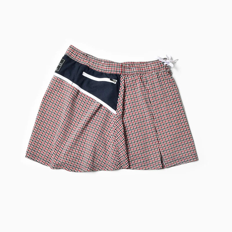 【2025 夏】MMA/マウンテンマーシャルアーツ Women's Front Pleats Run Skirt(Red Check)【名古屋店のみ】