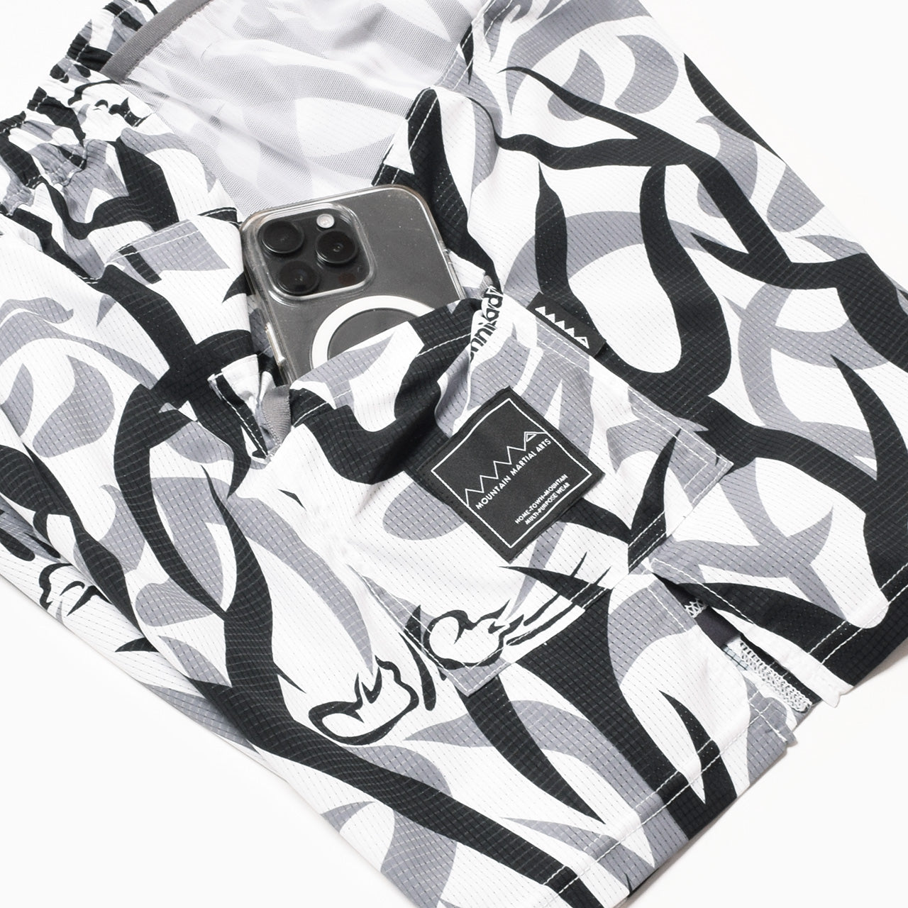 【2025夏モデル】MMA/マウンテンマーシャルアーツ Takumi Okada Camo 7pockets Shorts(Gray Camo)【名古屋店のみ】