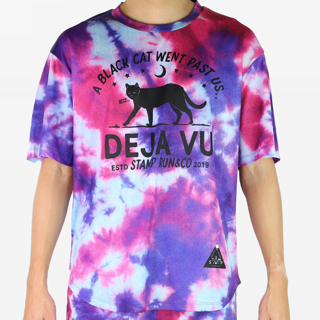 【30% OFF】2025冬 STAMP/スタンプ(ユニセックス)  WIDE TEE "DEJAVU TIE DYE BLACK/PINK"(Mサイズ/大阪店)