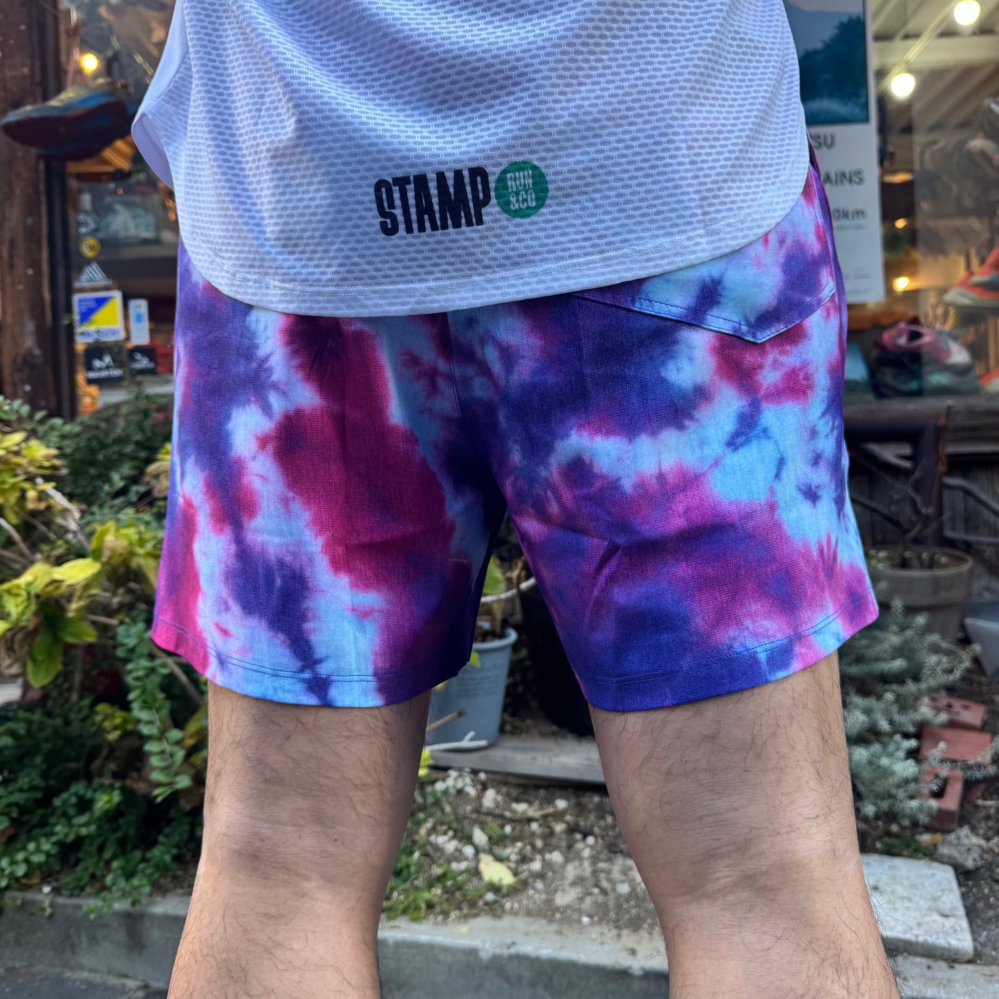 【2025冬】STAMP/スタンプ 3 POCKET SHORTS "TIE DYE BLUE/PINK"(ユニセックス)