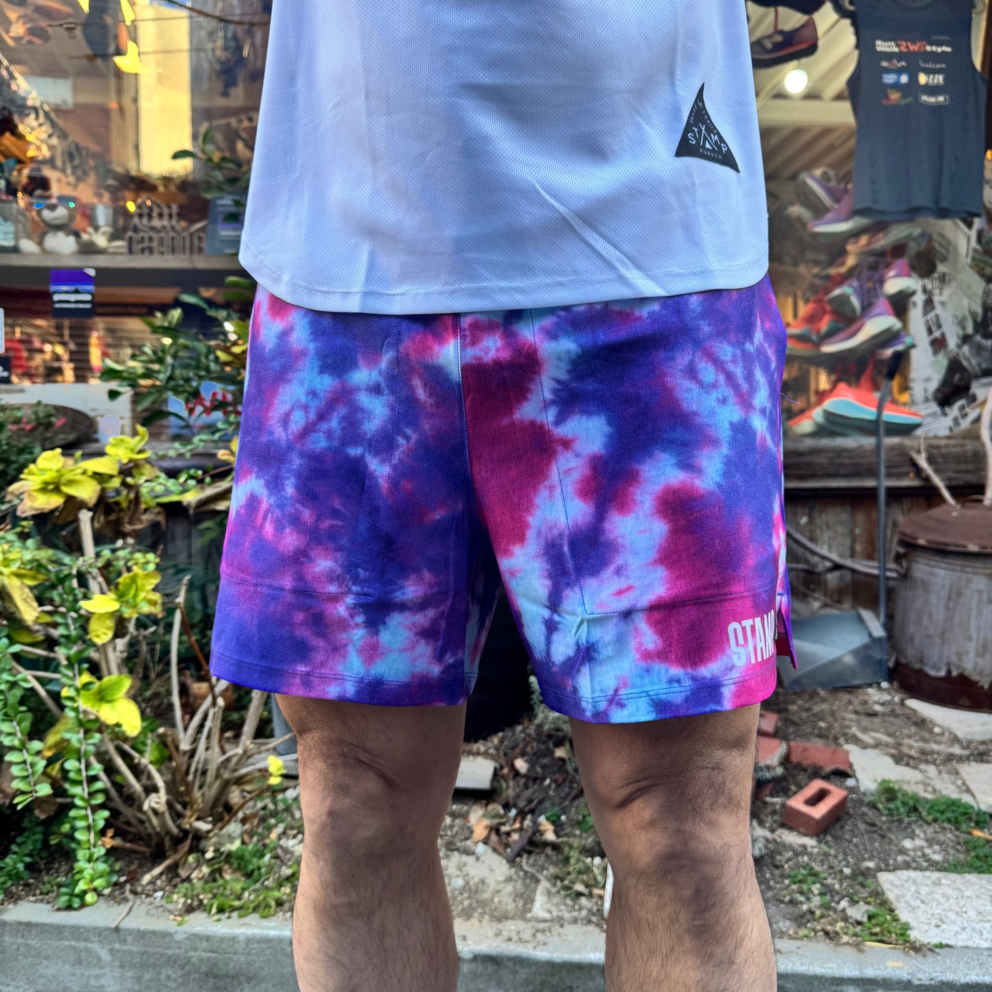 【2025冬】STAMP/スタンプ 3 POCKET SHORTS "TIE DYE BLUE/PINK"(ユニセックス)