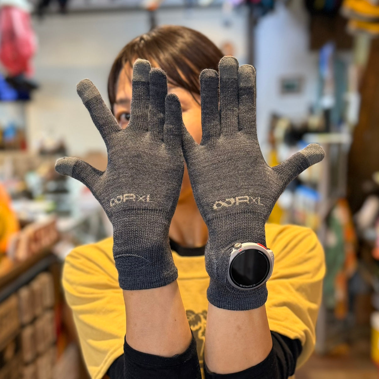 R×L / アールエル メリノウール グローブ ライト G  ”チャコール”(MWA9507G)