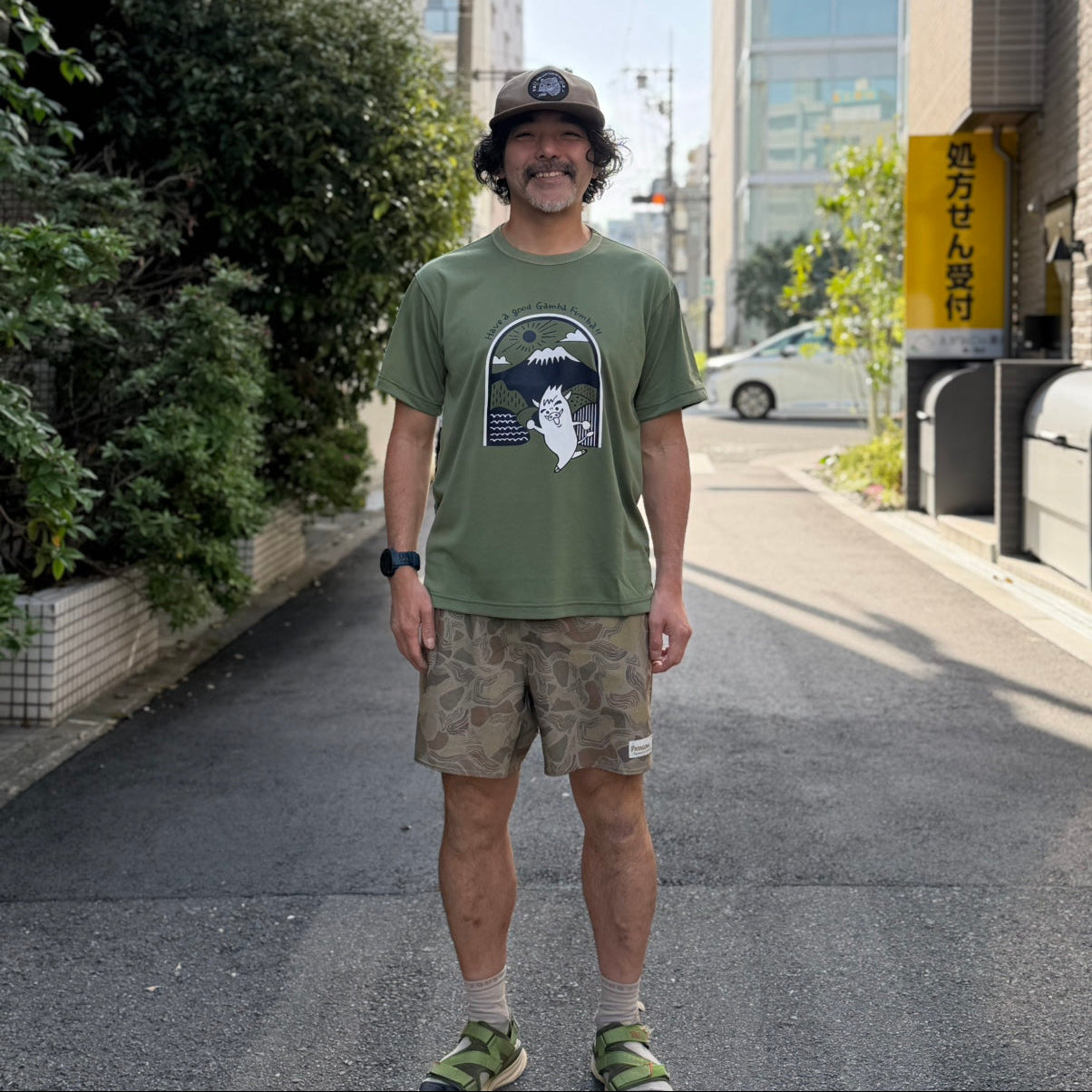 【限定販売】finetrack/ ファイントラック にほんのいろTシャツ 『 FUJI×ガンバフンバくん』(ユニセックス)
