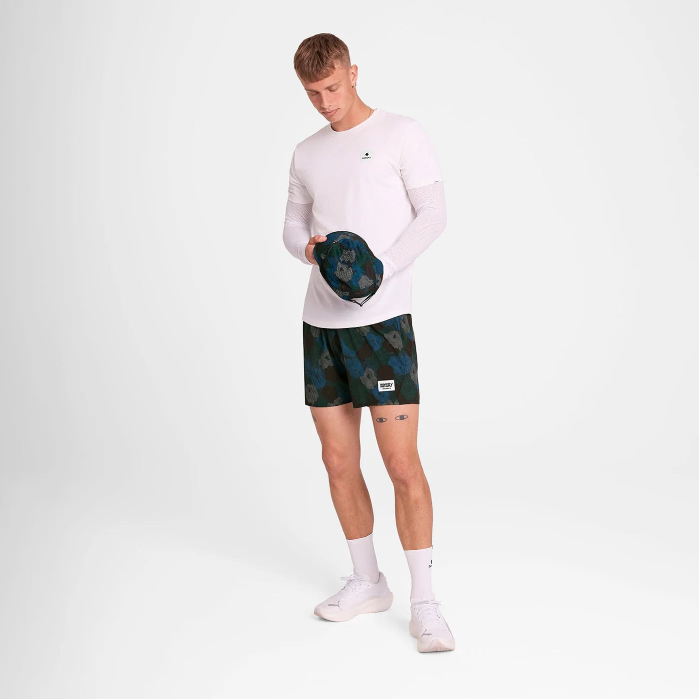 【2025秋冬】SAYSKY/セイスカイ(メンズ) Flower Pace Shorts 5inch - Blue Aop