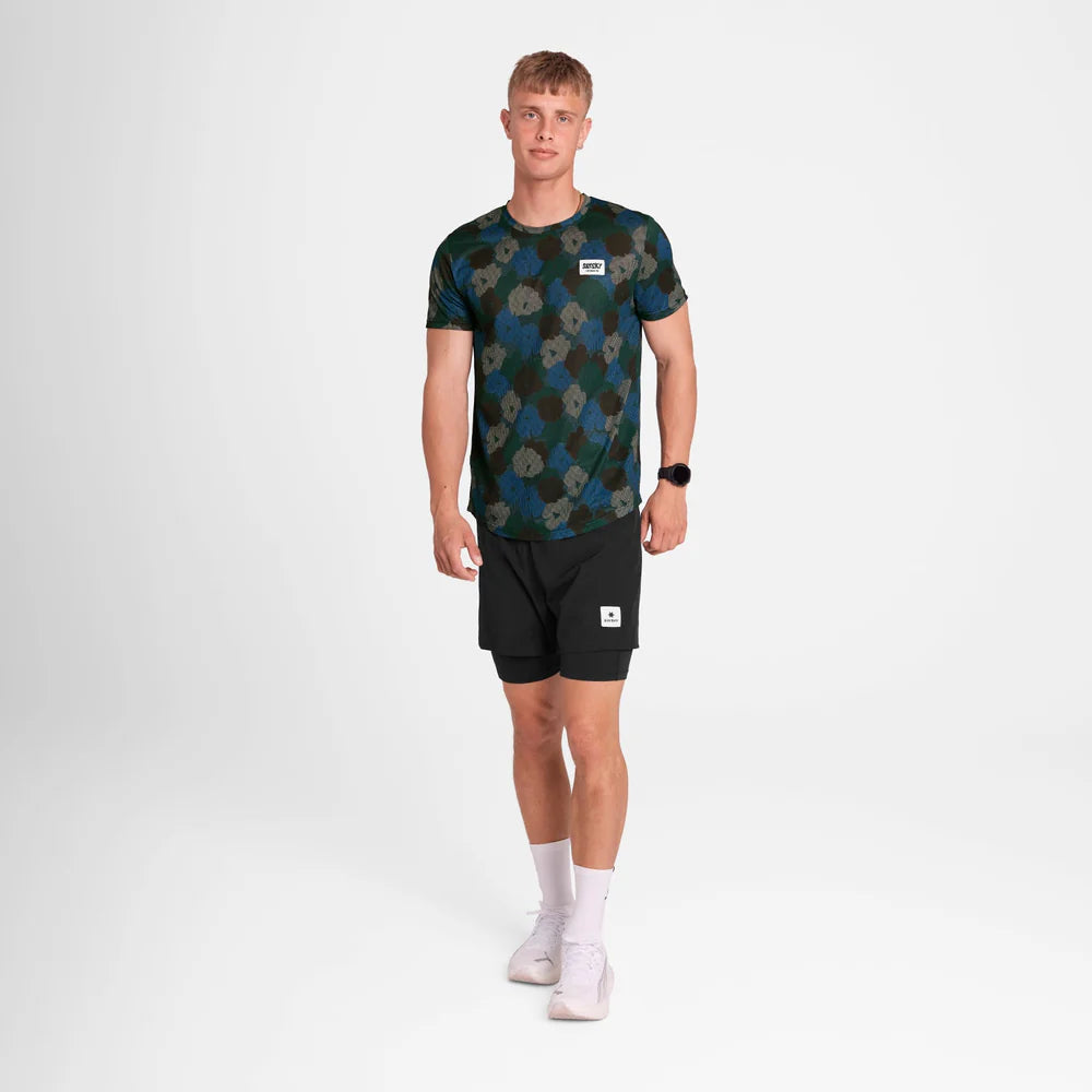 【2025秋冬】SAYSKY/セイスカイ(メンズ)Flower Combat T-shirt - Blue Aop(大阪店のみ)