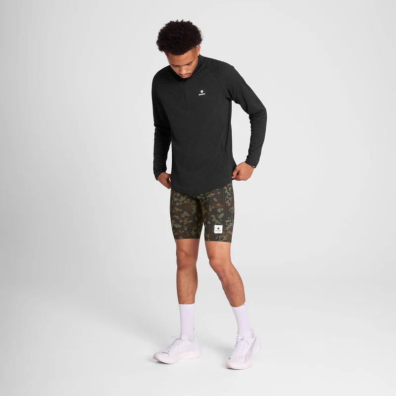 【2025秋冬】SAYSKY/セイスカイ(メンズ) ランニングタイツ Camo Combat+ Short Tights 9inch - Brown Aop(大阪店のみ)