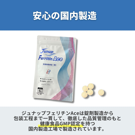 【リニューアル】junap / ジュナップ  Ferritin Ace フェリチン エース (約31日分)