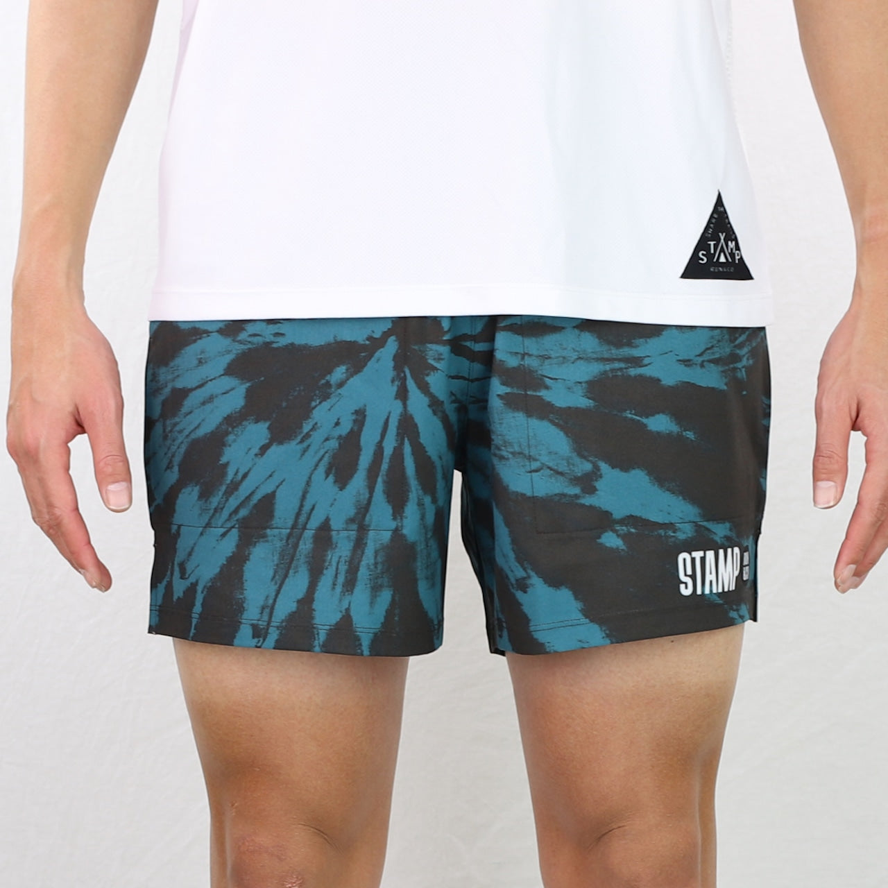 【2025冬】STAMP/スタンプ 3 POCKET SHORTS "TIE DYE BLACK/GREEN"(ユニセックス)