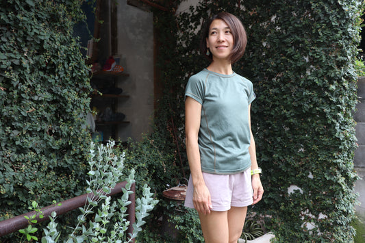 一日トレイルで遊ぶ女子へおススメ ハイブリットウールシャツ