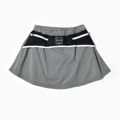 【2025 夏】MMA/マウンテンマーシャルアーツ Women's Front Pleats Run Skirt（Black Check）【名古屋店のみ】