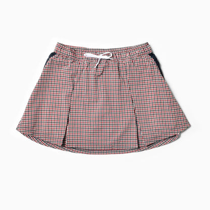 【2025 夏】MMA/マウンテンマーシャルアーツ Women's Front Pleats Run Skirt（Red Check）【名古屋店のみ】