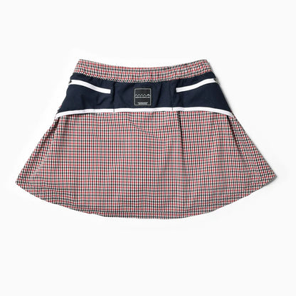 【2025 夏】MMA/マウンテンマーシャルアーツ Women's Front Pleats Run Skirt（Red Check）【名古屋店のみ】