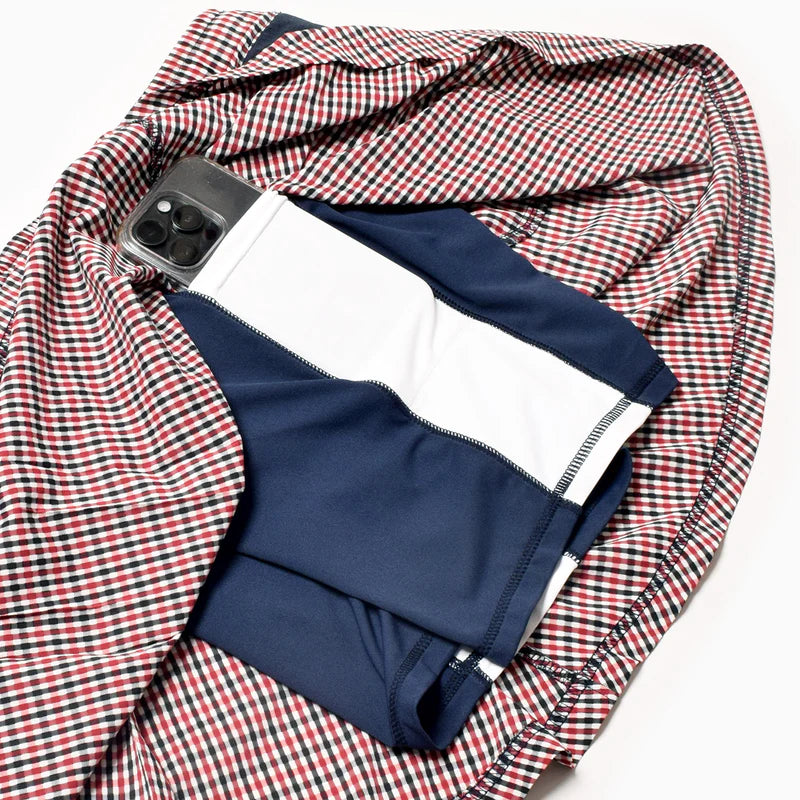 【2025 夏】MMA/マウンテンマーシャルアーツ Women's Front Pleats Run Skirt（Red Check）【名古屋店のみ】