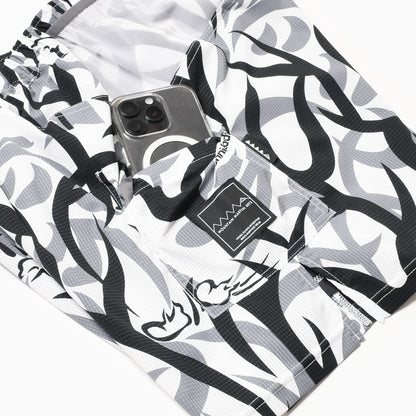 【2025夏モデル】MMA/マウンテンマーシャルアーツ Takumi Okada Camo 7pockets Shorts（Gray Camo）【名古屋店のみ】