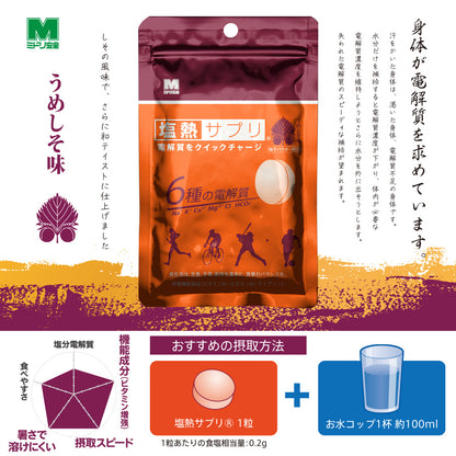 【NEW】塩熱サプリ うめしそ味（24粒入り）　（脚つり予防）