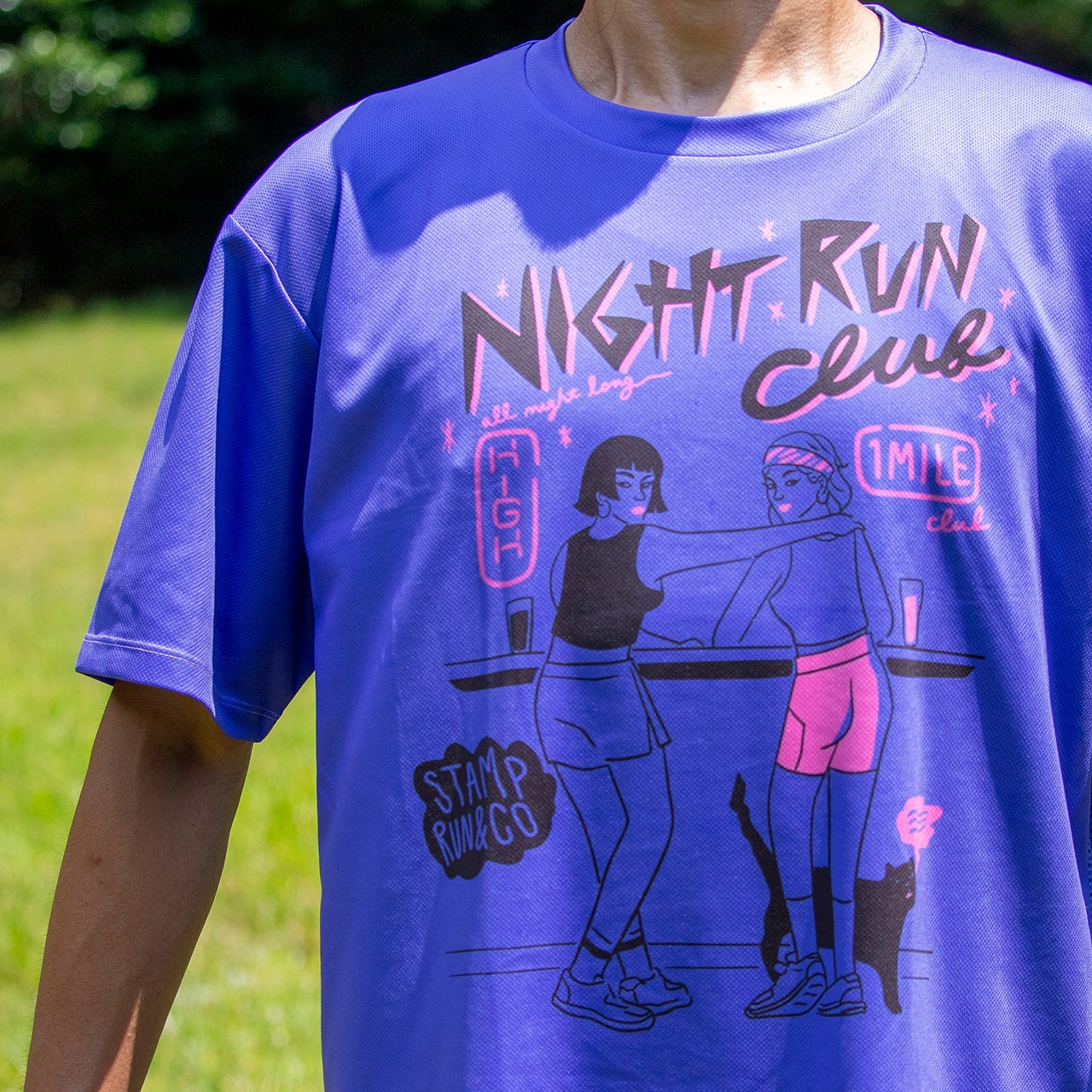 【2026春夏】STAMP/スタンプ  STAMP WIDE TEE (NIGHT RUN CLUB)（ユニセックス）