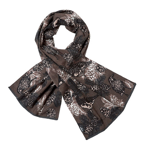 CHAORAS / チャオラス スポーツてぬぐい （ライチョウ＆ホシガラス セピア）