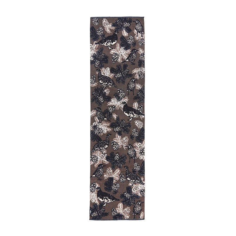 CHAORAS / チャオラス スポーツてぬぐい （ライチョウ＆ホシガラス セピア）