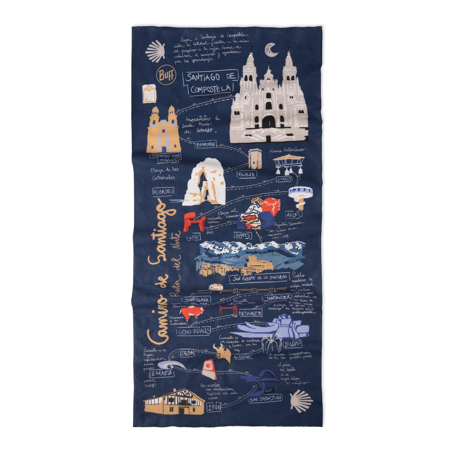 BUFF / バフ （603982）【CAMINO COLLECTION】COOLNET UV® CAMINO NORTE NAVY