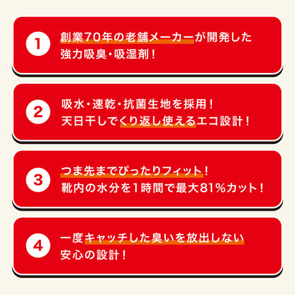 山仁薬品 　消臭オンサイト カラッとヒーロー　（ 靴用乾燥剤）