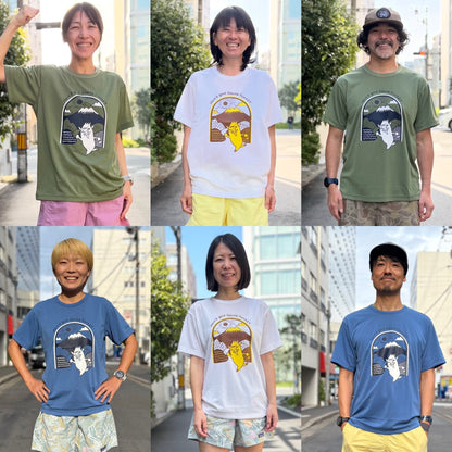 【限定販売】finetrack/ ファイントラック にほんのいろTシャツ 『 FUJI×ガンバフンバくん』（ユニセックス）