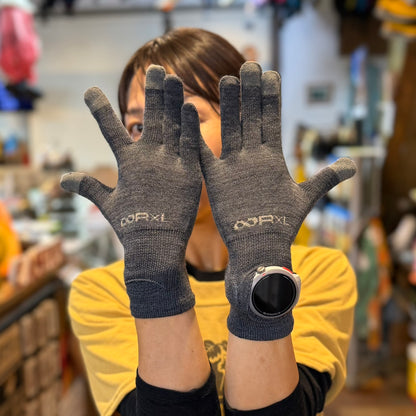 R×L / アールエル メリノウール グローブ ライト G  ”チャコール”（MWA9507G）