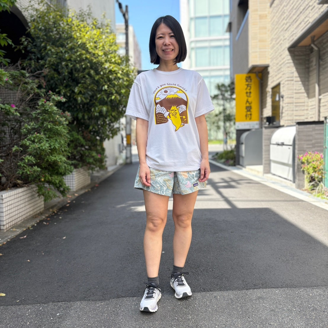 【限定販売】finetrack/ ファイントラック にほんのいろTシャツ 『 FUJI×ガンバフンバくん』（ユニセックス）