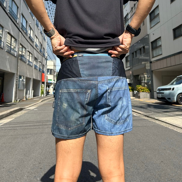 【2025春夏】MMA/マウンテンマーシャルアーツ MMA_Denim Racing Run Shorts V3（Crazy）【名古屋店のみ】