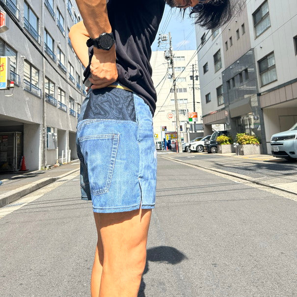 【2025春夏】MMA/マウンテンマーシャルアーツ MMA_Denim Racing Run Shorts V3（Crazy）【名古屋店のみ】