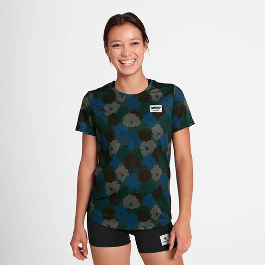 【2025秋冬】SAYSKY/セイスカイ（ウィメンズ） Flower Combat T-shirt- Blue Aop（大阪店のみ）