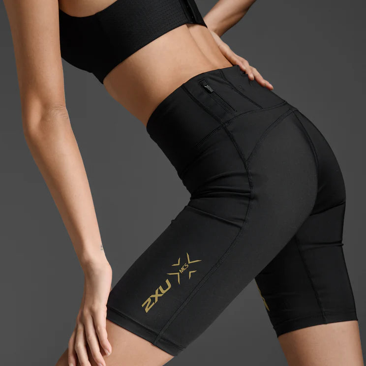 2XU/ツータイムズユー MCS ウィメンズ ライトスピード ミッドライズ コンプレッションショート WA6593B BLK/GRF