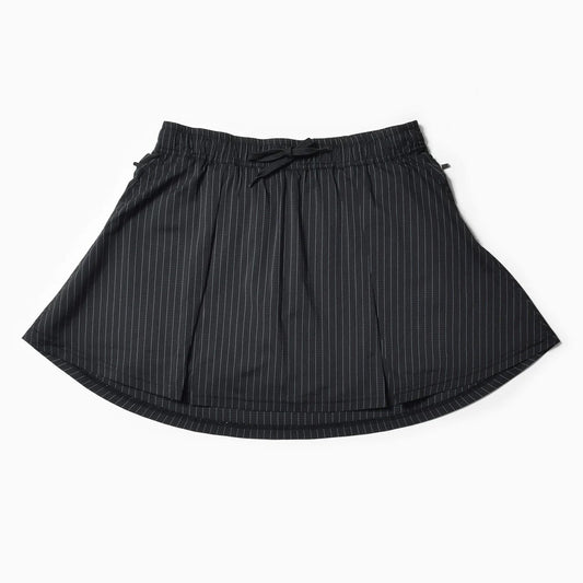 MMA/マウンテンマーシャルアーツ Women's Front Pleats Run Skirt（Black Stripe）【名古屋店のみ】