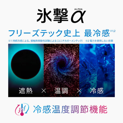 FREEZE TECH 氷撃α 冷感アームカバー サムホールタイプ 両腕用 White Black LIDEF（大阪店のみ）